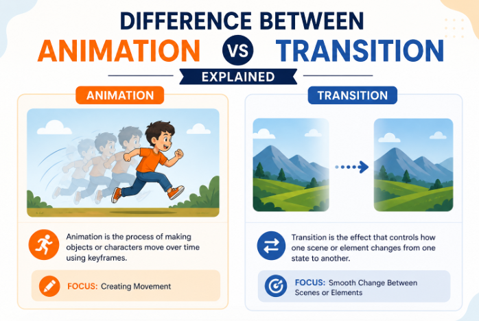 Difference Between Animation and Transition Explained | MAAC Edu