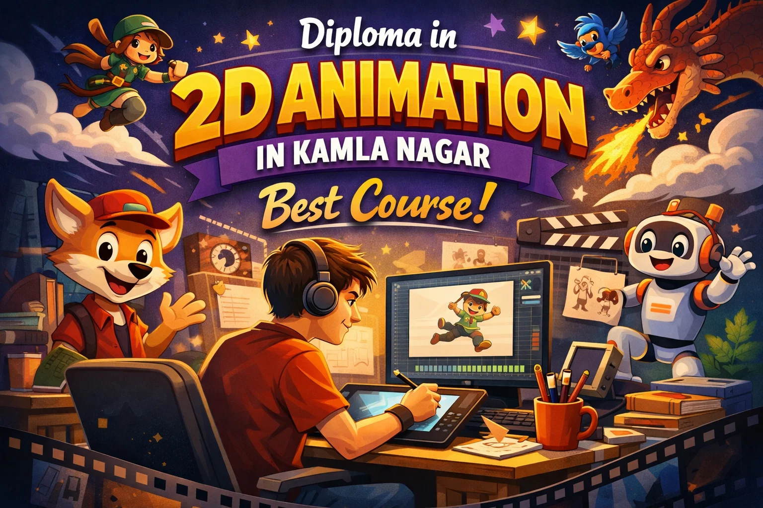 Diploma in 2D Animation in Kamla Nagar – Launch Your Career in Animation