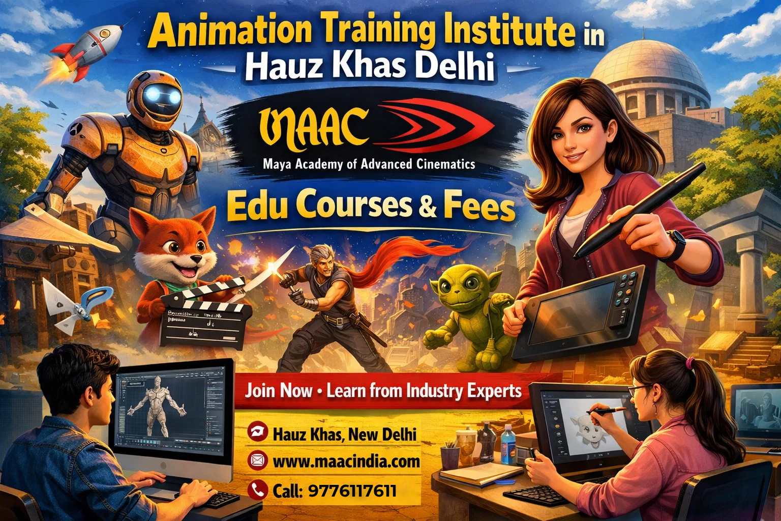 Animation Training Institute in Hauz Khas Delhi – MAAC Edu Courses & Fees